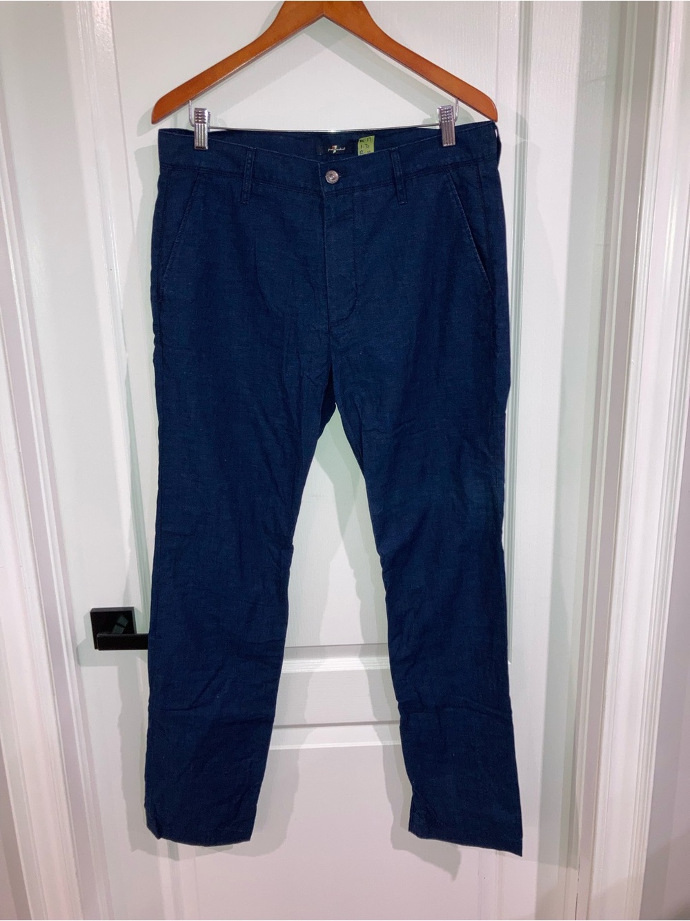 7 For All Mankind Navy Blue Straight Leg Pants - size 32?